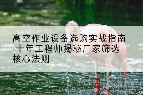 鄂伦春剪叉式升降机厂家-高空作业设备选购实战指南-十年工程师揭秘厂家筛选核心法则