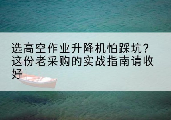 鄂伦春高空作业升降机厂家推荐-选高空作业升降机怕踩坑？这份老采购的实战指南请收好